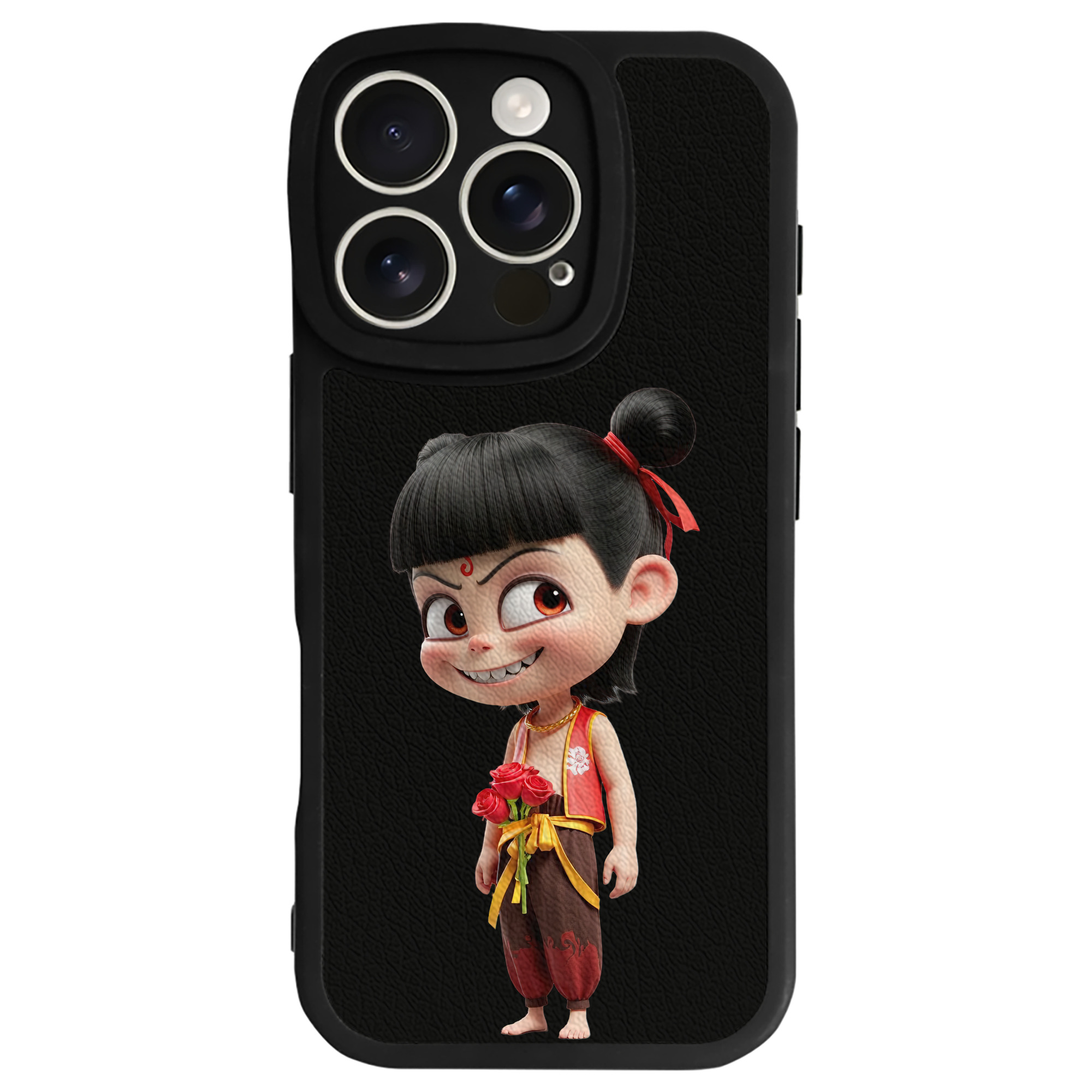 （画像用） Ne Zha 2 ナタ 魔童の大暴れ 【iPhone 16シリーズ対応】シリコンスマホケース（レザー調） 材質：シリコン